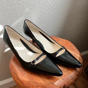 Nordstrom Black Mary Jane Kitten Heels - 7Narrow
